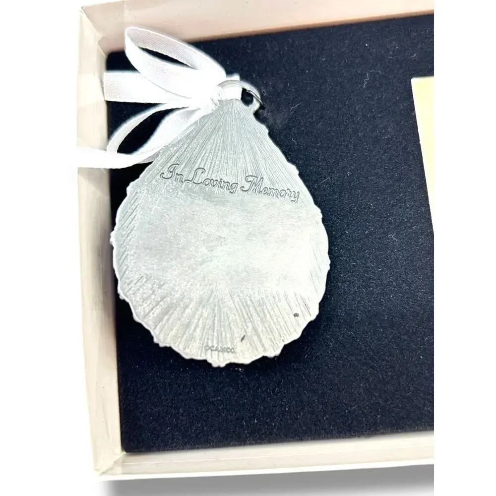 New Memorial Ornament Silvertone in Box 